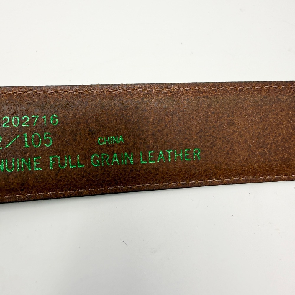 Vintage Resistol Genuine Leather Western Belt Size 42 Silver Buckle - Picture 8 of 11